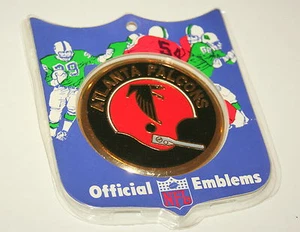 Vintage Rare Atlanta Falcons NFL Football Official Emblems Brass 1970 NOS New - Bild 1 von 3