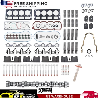 5.3L AFM Lifter Camshaft Lifters Kit Head Gaskets Bolts Set for 07-14 Chevy GMC - Изображение 1 из 4