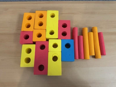 Foam Building Blocks  In Zip Up Create Imagine Set Of 17 - Image 1 of 4