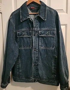 Mens Jean Jacket XL Vintage North Peak Pockets Denim Y2k Streetwear Medium Wash  - Picture 1 of 10
