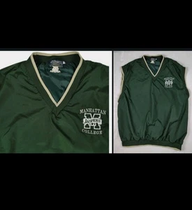 Men's Ringor Manhattan College Pullover Vest 2XL Jaspers Jacket Lined Pockets - Picture 1 of 13