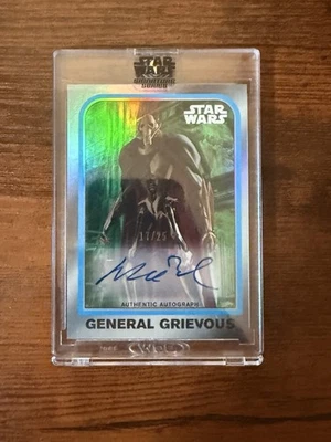 22 Topps Star Wars Signature Series Matthew Wood General Grievous /25 Autograph - Image 1 of 3