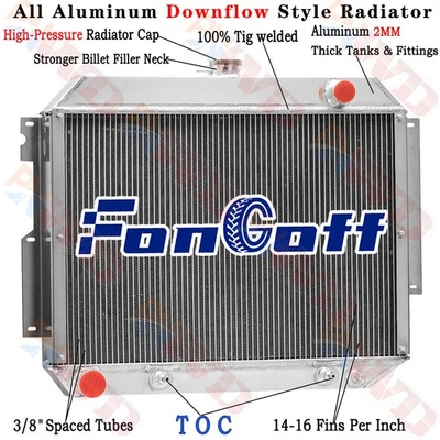 3 ROW RADIATOR FOR Dodge Monaco/Chrysler New Yorker/Chrysler 300 7.2L 1966-1970 - Image 1 of 4