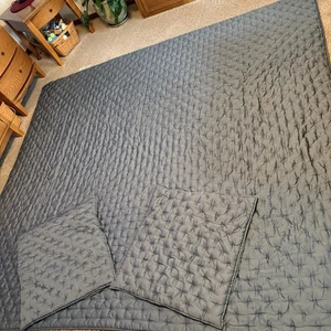 Pottery Barn Tencel Lyocell Tufted Quilt Comforter Cal King & 2 Pillow Sham READ - Picture 1 of 16