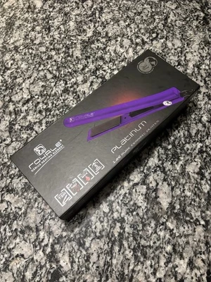 Alisador de cabelo Royale platina folheado a cerâmica cor "roxo profundo" novo em folha - Imagem 1 de 3
