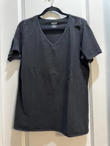 DULUTH TRADING Black Short Sleeve VNeck Tee XL Armpit To Armpit 21” Length 28” - Picture 1 of 7