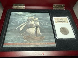 1783 MO FF Mexico 2R El Cazador Genuine Shipwreck Coin Original Box Certificate - Picture 1 of 7