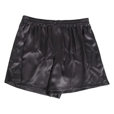 DOLCE & GABBANA Swimwear Black Satin Silk Elastic Men Boxer Short IT4/US S $530 - Image 1 of 4