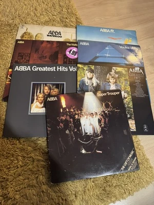 ABBA Vinyl job lot 7 x albums 12” record 33rpm music records vinyl album pop  - Image 1 of 4