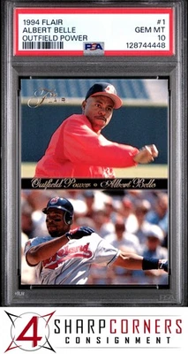 Flair Outfield Power #1 1994 Albert Belle Indians Pop 3 PSA 10 Foto 1 de 3