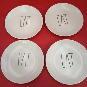 4 Rae Dunn EAT 6" Vorspeise Dessertteller ARTISAN MAGENTA stapelbar - Bild 1 von 4