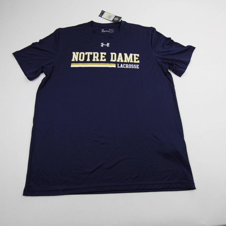 Рубашка мужская Notre Dame Fighting Irish Under Armour HeatGear короткий рукав новая - Изображение 1 из 1