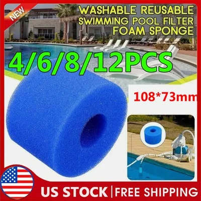 4-12X Washable Foam Filter For Bio VI / All Lay-Z-Spa Models / Intex S1 SponKU - Image 1 of 4