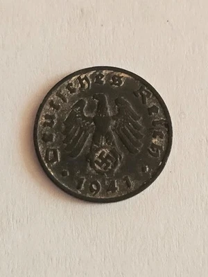 WWII Nazi Era 1941 German 1 Reichspfennig B mint - Image 1 of 2