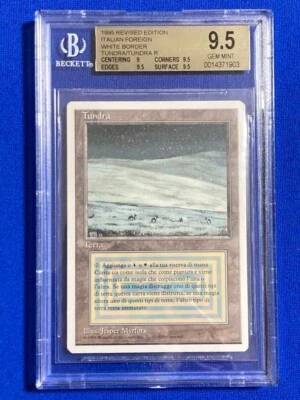 MTG Revised Edition 1995 Tundra BGS 9.5 GEM MINT Italian Foreign F/S From Japan - Image 1 of 4