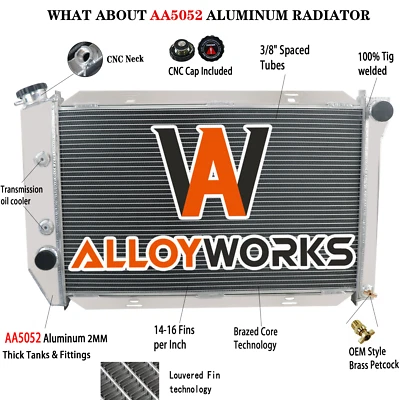 CC381 4 Row Radiator For 1971-1973 Ford Mustang Fairlane Torino Cougar LTD V8 — 第 1/4 张图片