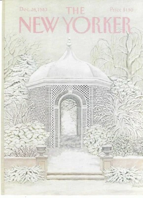 New Yorker magazine Cover Only ~ December 26 1983~ OLIVER - Gazebo, snow - Imagem 1 de 2