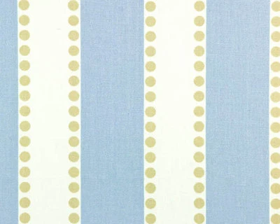 Premier Prints Lulu Blue and Gold Print Twill Fabric- 1/4 YARD PIECE - Image 1 of 3