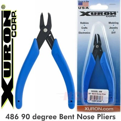 Xuron 486 Bent Nose Pliers 90 degree  Ultra Precise Made in the USA - Image 1 of 4