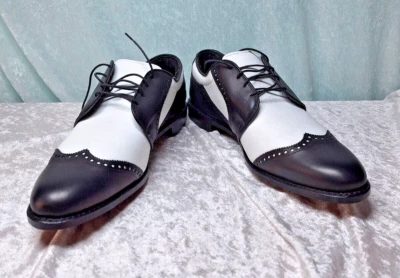 Allen Edmonds Golf Shoes 13 D Fort Worth Model 4119 Wingtip Leather New In Box - Image 1 of 4