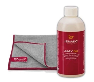 Jemako AshEx ®-Gel Kaminglas Reiniger Set 500 ml + Profi Reinigungstuch Plus S - Bild 1 von 5