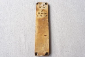 Signals Signalling Railway Lever Plate Railwayana 65 - Picture 1 of 2