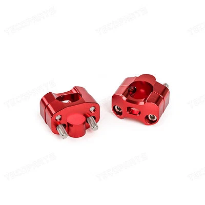 1-1/8 Inch UNIVERSAL BAR MOUNT RISER ADAPTER FOR CONICAL TAPERED HANDLEBAR Red - Image 1 of 4