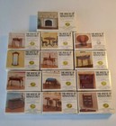 13 House of Miniatures Sealed Dollhouse Furniture Kits -fireplace, chair table+