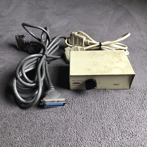 Belkin F1B024-E 2 Port Data Rotary Switch Serial Parallel Printer Transfer Hub - Picture 1 of 10