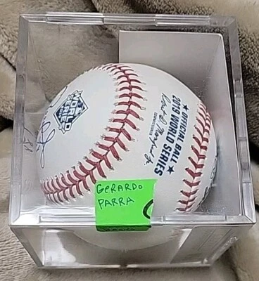 Gerardo Parra Champs 2019 Washington Nationals autógrafo firmado béisbol certificado de autenticidad JSA Foto 1 de 4