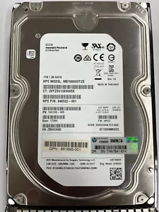HP 1TB SATA 512n 7.2K 3.5" Festplatte 862168 846522-001 861695-001 ST1000NM0055 - Bild 1 von 1
