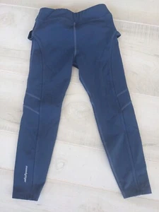 Moody Tiger Leggings Pants Girls Youth 110cm 4Y Blue Ruffle Logo Solid Stretch - Picture 1 of 7