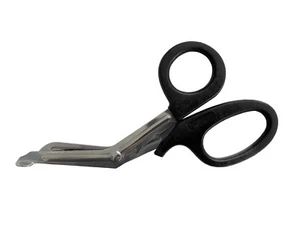 First Aid Scissors Knee Bow 18.5cm Silver Matte Bandage Scissors Lister Scissors - Picture 1 of 5