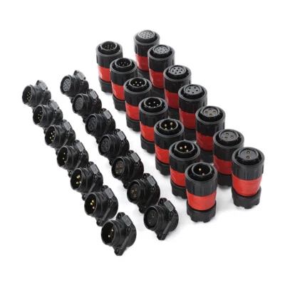 2 3 4 5 7 9 12 Pin Waterproof Car Motorcycle Electrical Power Aviation Connector - Image 1 of 4