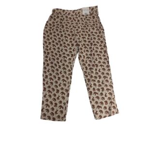TOPSHOP Elephant Print Tapered Leg Shape Pants Size US 8 Retail $76 NWD