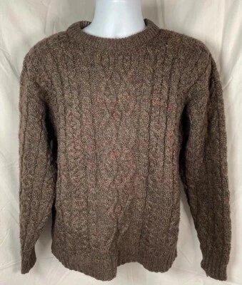 Vintage LL Bean Irish Wool Fisherman Sweater Cable Style - Image 1 of 4