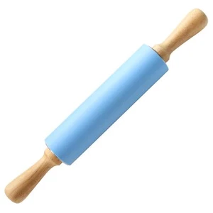 15-inch Silicone Rolling Pin for Baking Stainless Steel Roller Non-stick Surf... - Picture 1 of 6