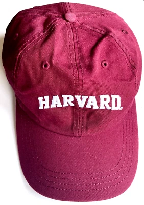 HARVARD COOP 100% ALGODÓN COLOR VINO GORRA AJUSTABLE BLANCO LETRAS BORDADAS Foto 1 de 4