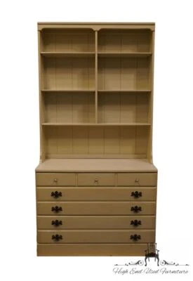 ETHAN ALLEN Heirloom Maple Custom Room Plan CRP 40" Chest w. Bookcase 14-4551... - Image 1 of 4