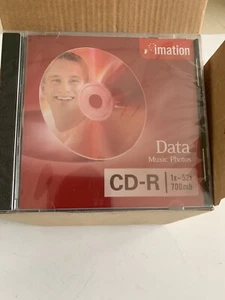 Paquete de 10 medios de almacenamiento Imation CD-R 700 MB 52X 80 min en estuches para joyas #17331 NUEVO - Imagen 1 de 4