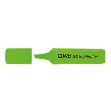 WB HiMark Green Hi-Glo Highlighter Pens - Pack of 10 (WX01113)
