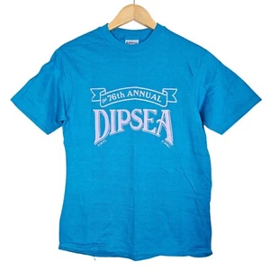 Vintage T-Shirt Hanes 1986 76th Dipsea Cross-Country Teal Mens M Single Stitch - Picture 1 of 24