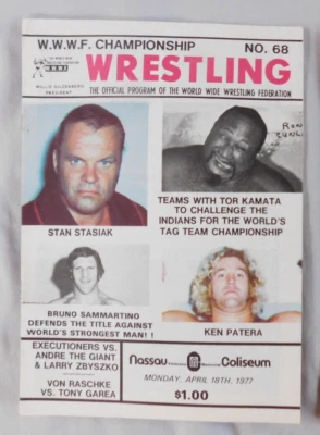 18 de abril 1977 WWWF Championship Wrestling Programa Oficial #68 Andre the Giant Foto 1 de 2
