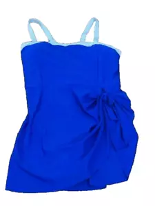 Blooming Jelly Womens Swimsuit One Piece Swim Dress Royal Blue XXL Modest NWT - Picture 1 of 12