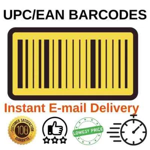 15.000 EAN-13 & UPC Barcodes – Bulk Sale | Instant Delivery Verified & Scannable - Photo 1/1