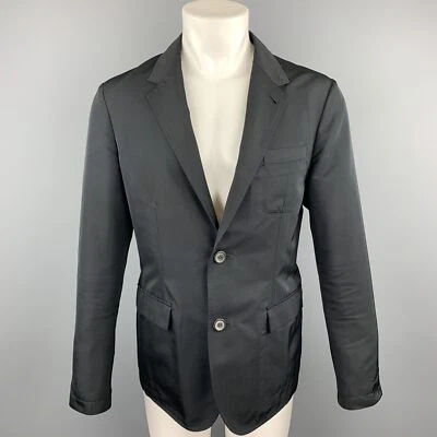 Abrigo deportivo LANVIN talla 38 negro poliéster lana muesca solapa Foto 1 de 4