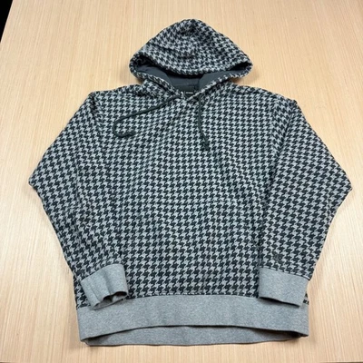 Adidas Ivy Park Hoodie Houndstooth aop Medium Men's Heavy thick black gray - Image 1 of 4