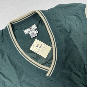 A.M. Player Sleeveless Nylon Vest Golf Pullover  V Neck Mens XXL Hunter Green - Picture 1 of 9