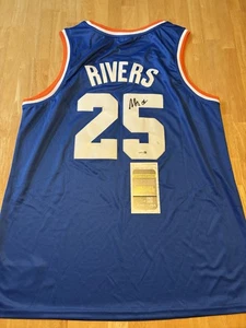 Doc Rivers New York Knicks  Autographed Hardwood Classics Jersey JSA COA - Picture 1 of 3