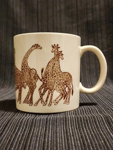 Vintage Taylor & Ng Naughty Giraffes Ceramic Coffee Mug Brown Japan 1979 - Picture 1 of 8
